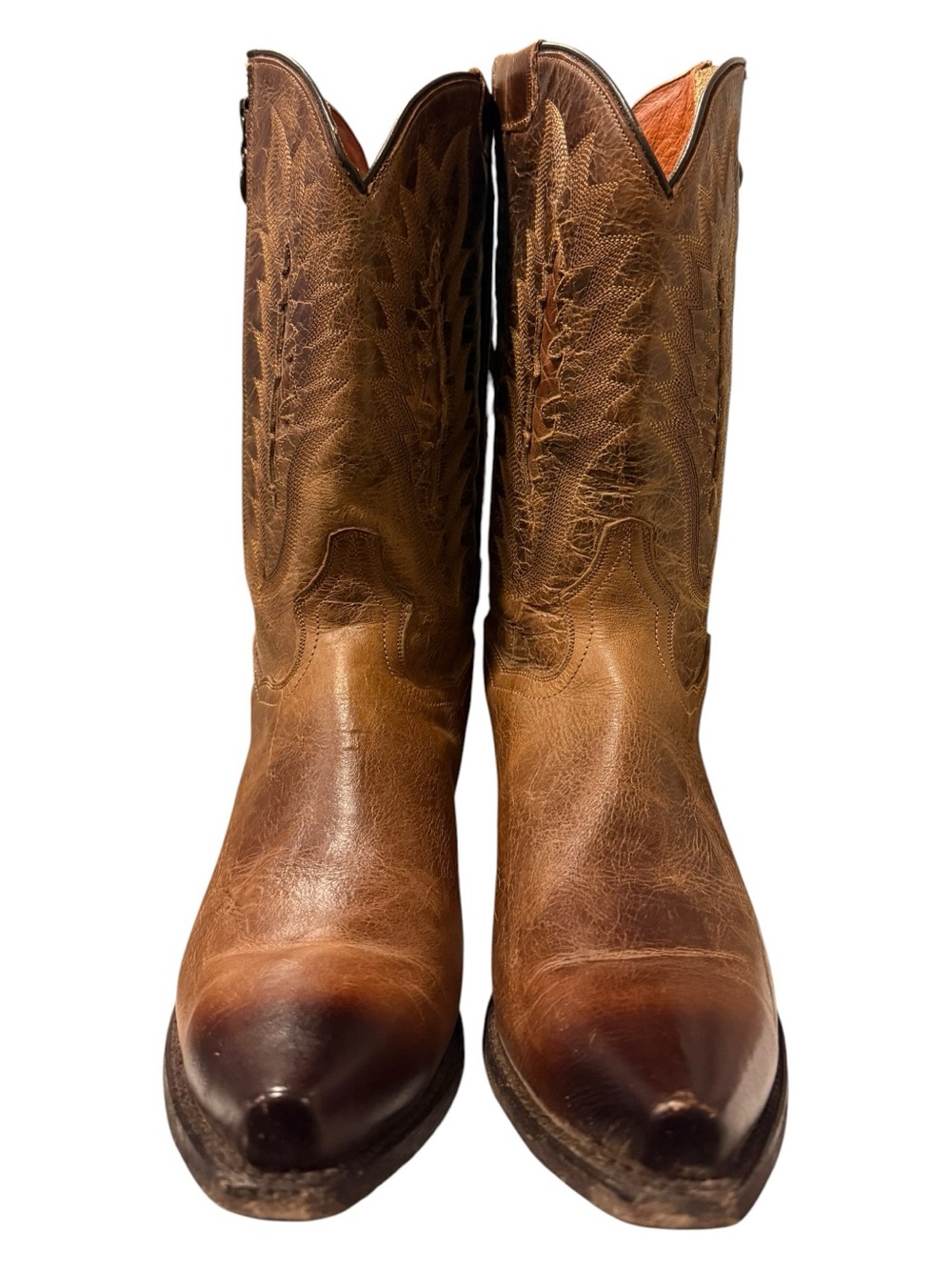 Dan Post Trish Zip Brown Leather Boots 3631 Women’s Sz 8 - Picture 3 of 8